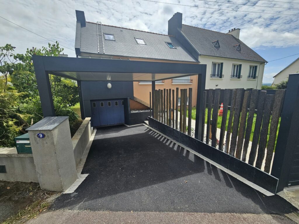 carport sur mesure adossé maison